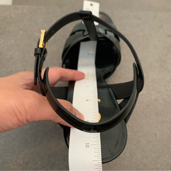 SAINT LAURENT Tribute Platform Sandals 105mm, Black Patent Leather,Sz 41EU(11US) - Picture 16 of 17